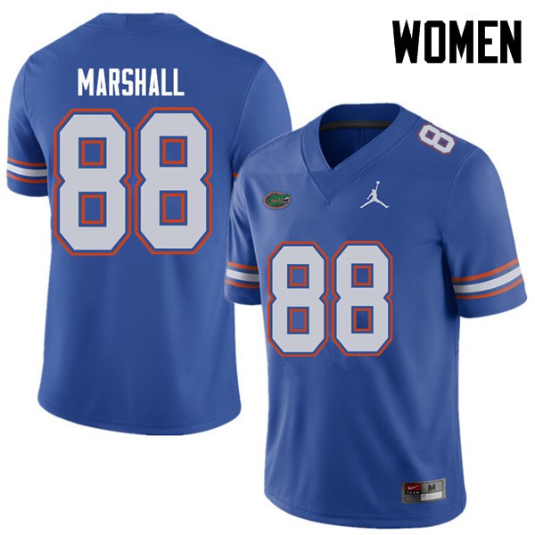 Jordan Brand Women #88 Wilber Marshall Florida Gators College Football Jersey Royal